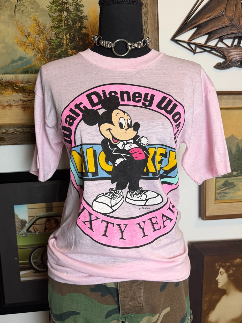 1998 Walt Disney World Mickey Mouse 60th Birthday Party New Old Stock Women's M